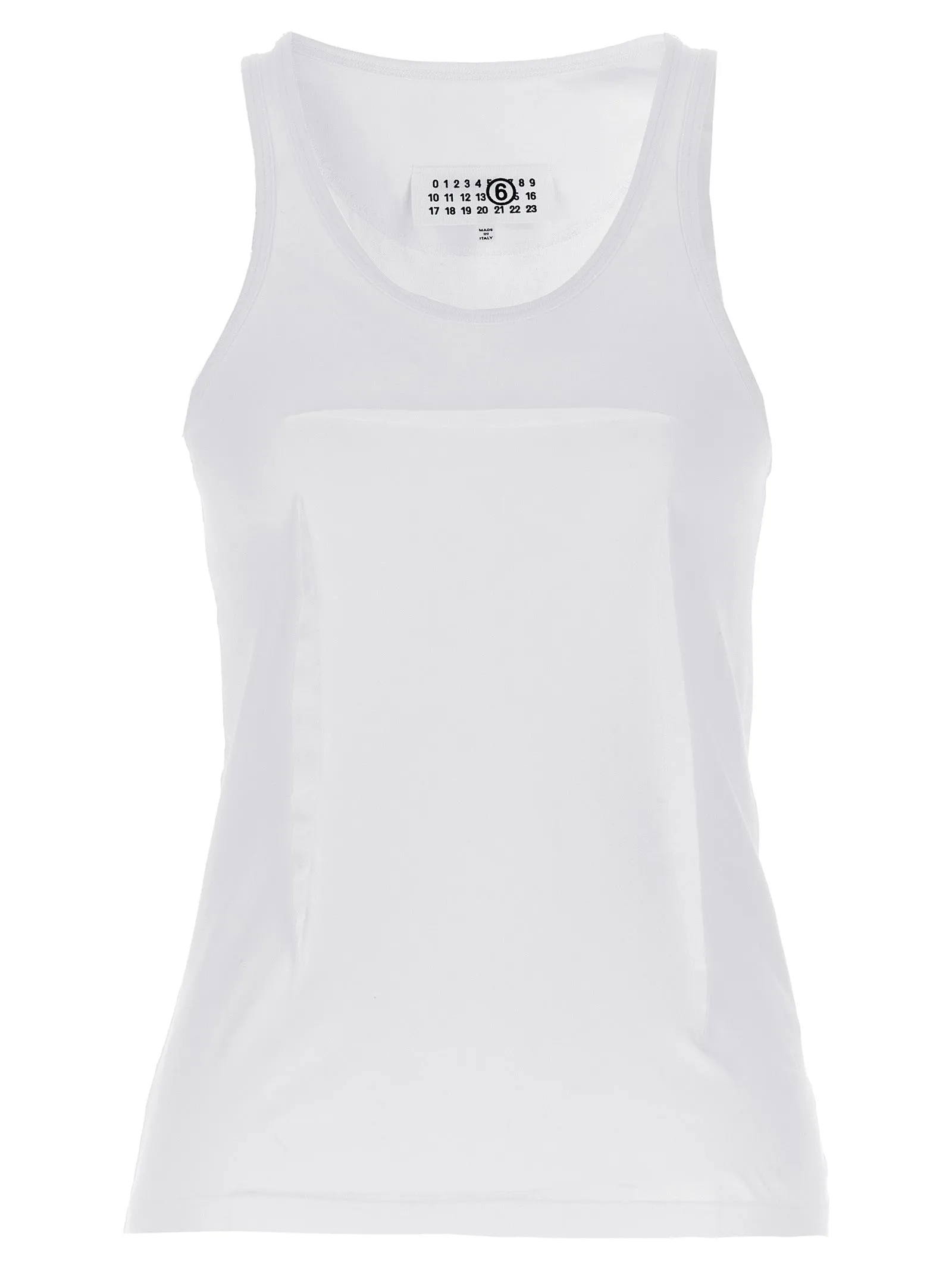 Tank Top Ruffles Top Bianco