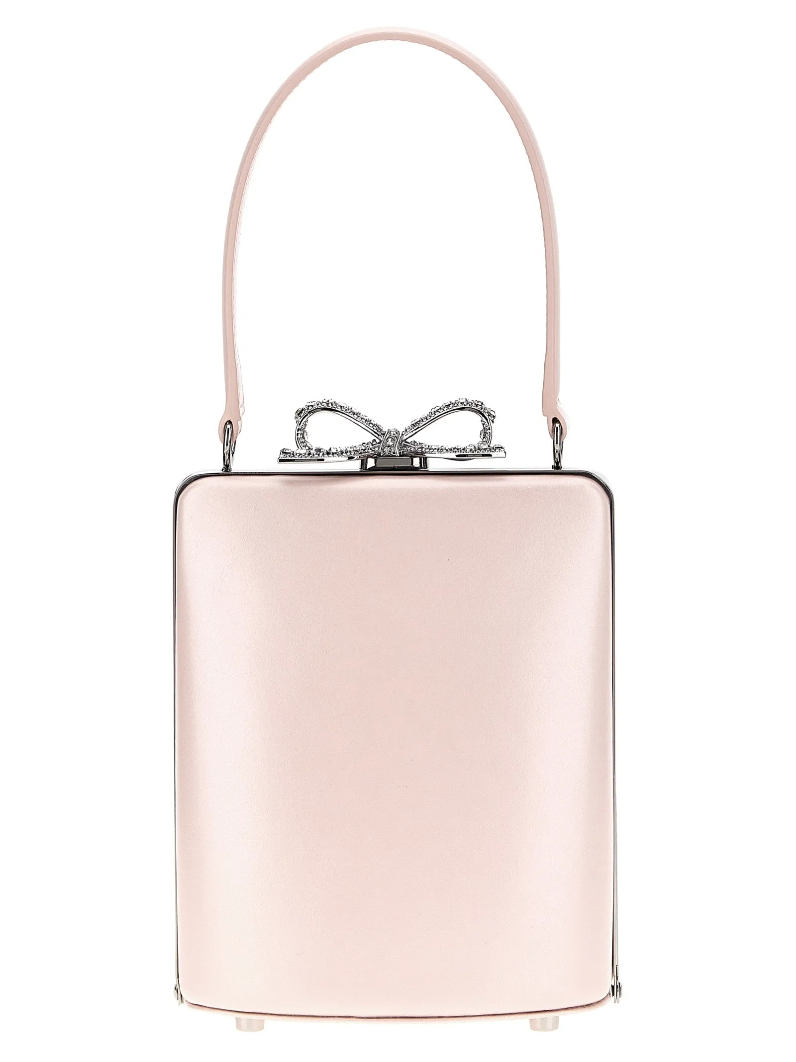 Pink Leather Mini Bow Borse A Mano Rosa