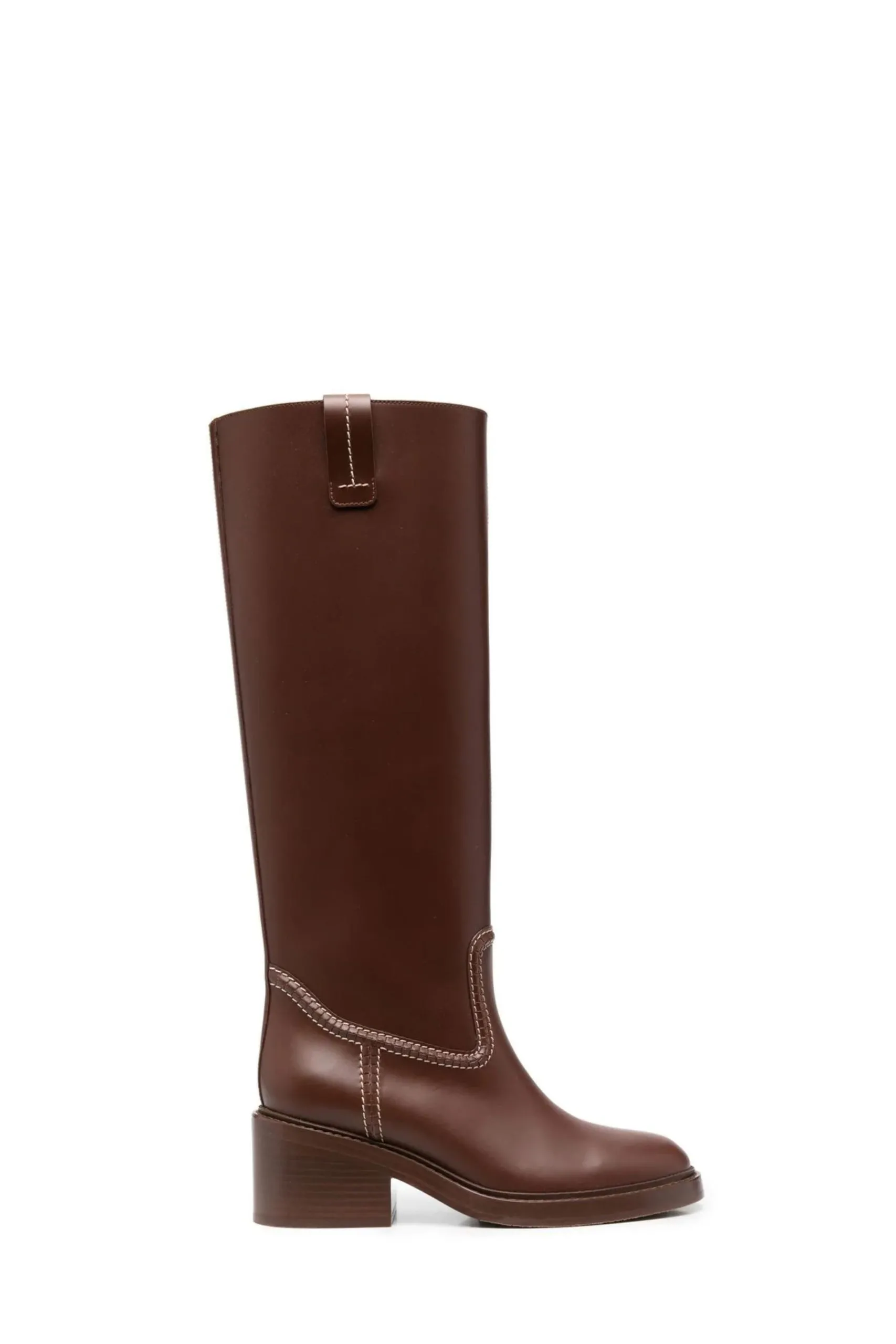 Stivale Alto Mallo in Pelle Marrone