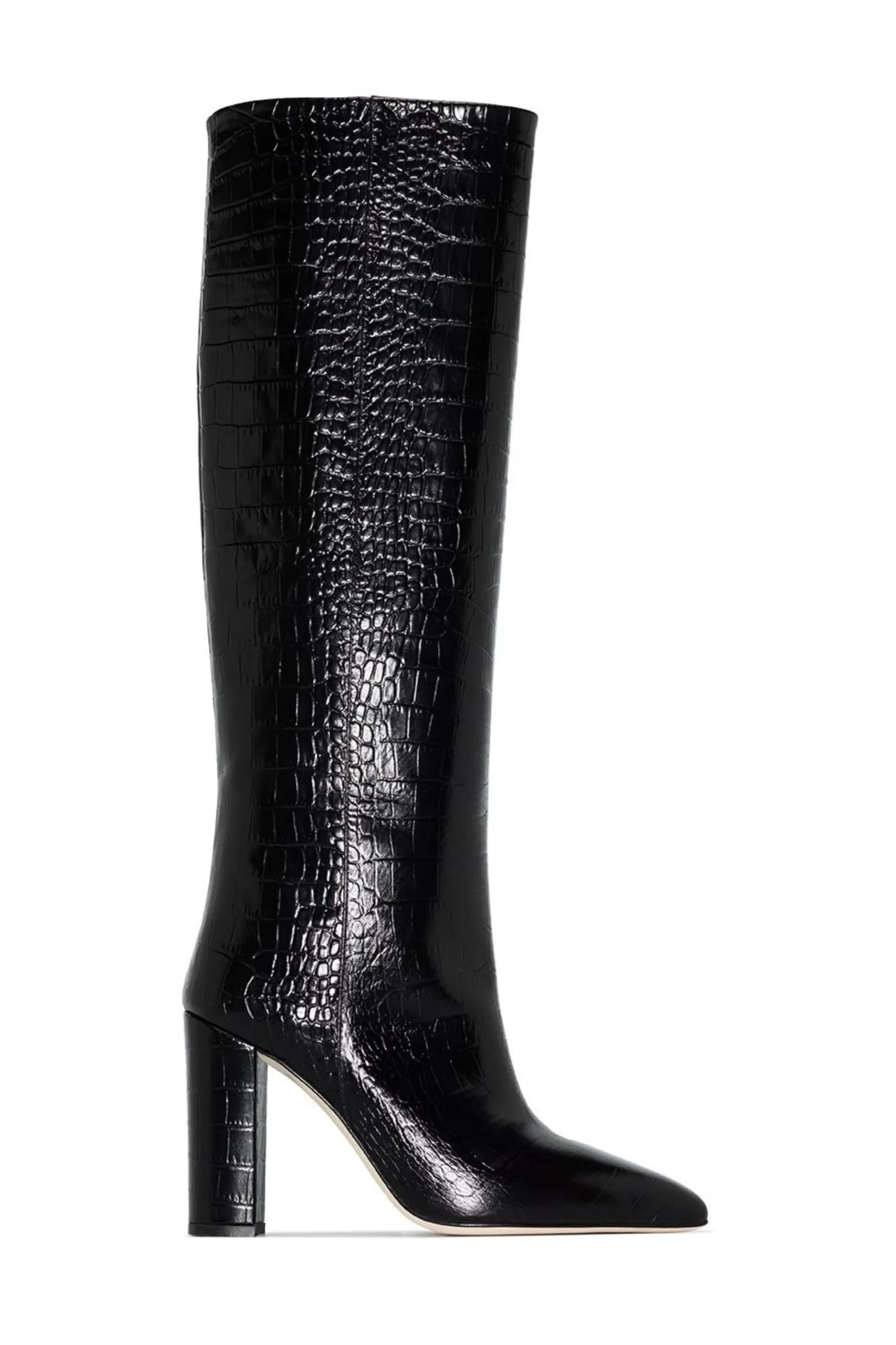 Stivali con Stampa Coccodrillo Neri