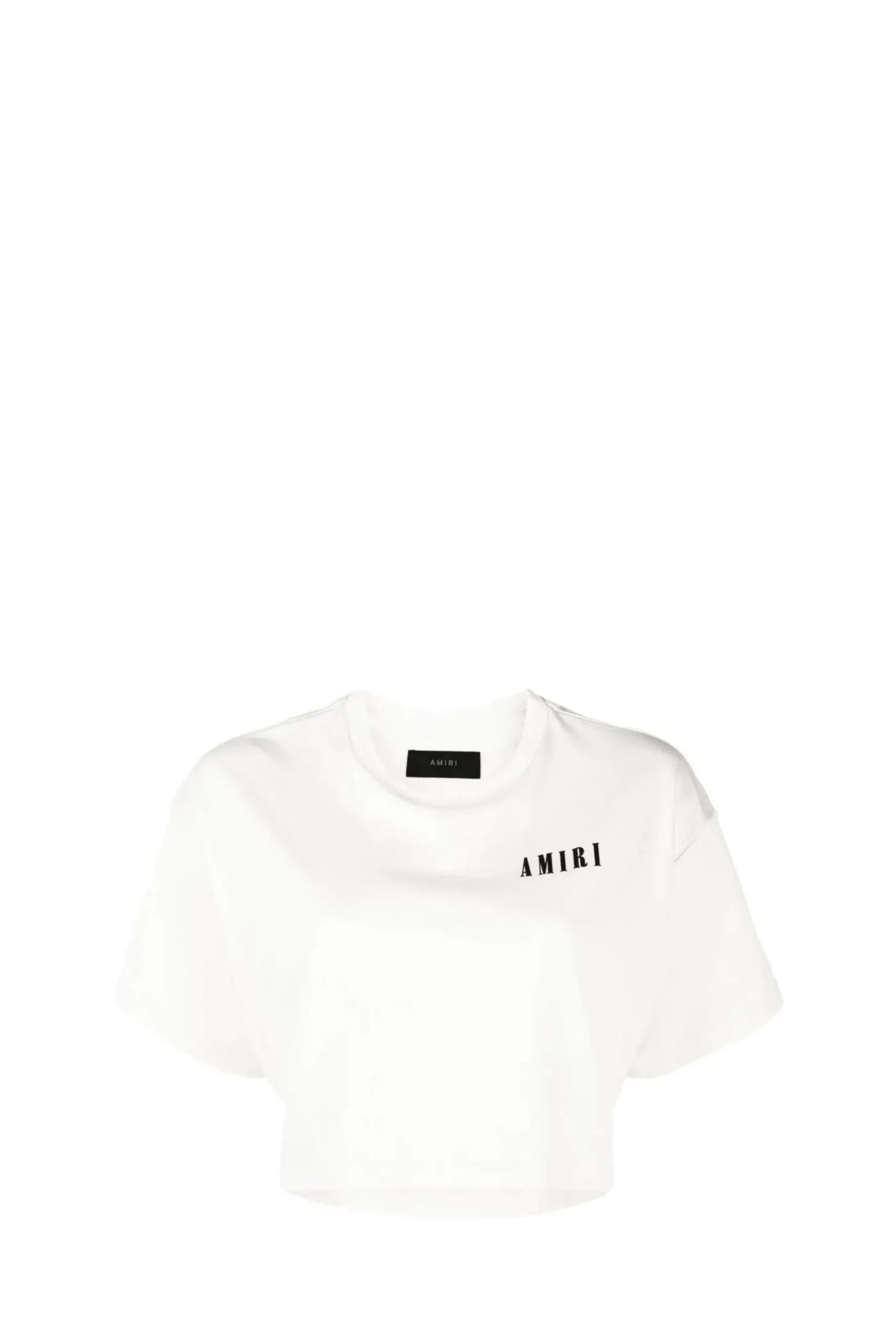 T-shirt Crop con Stampa Logo