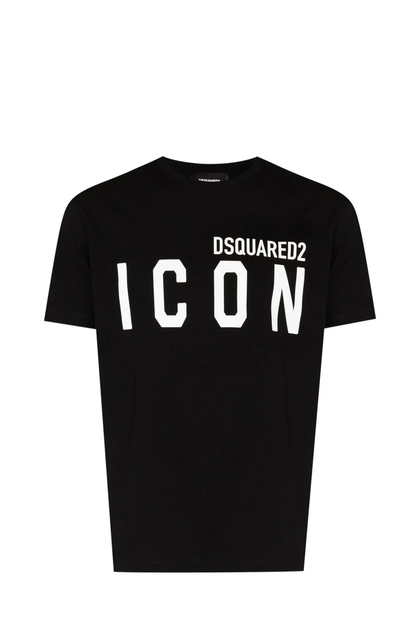 T-shirt Icon in Cotone Nero