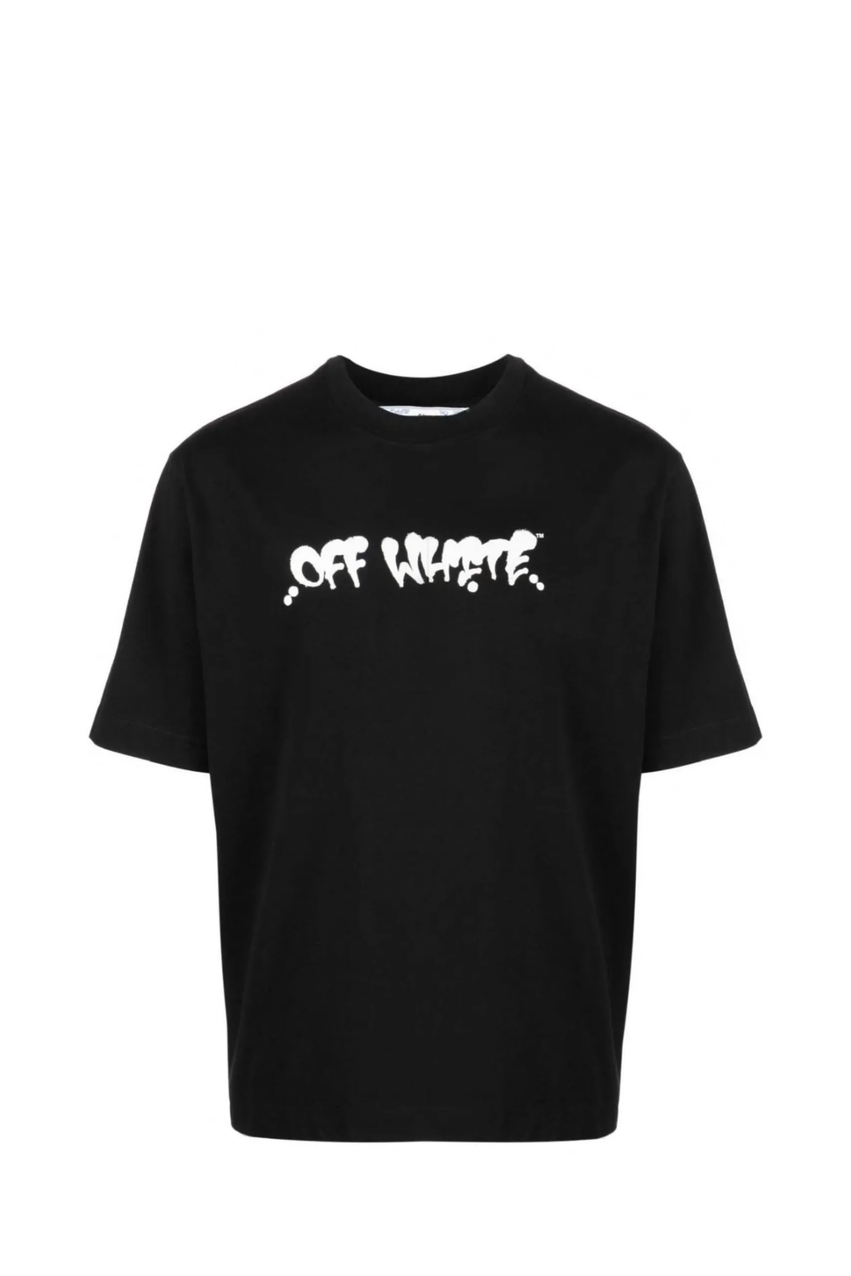 T-shirt Nera con Stampa Logo