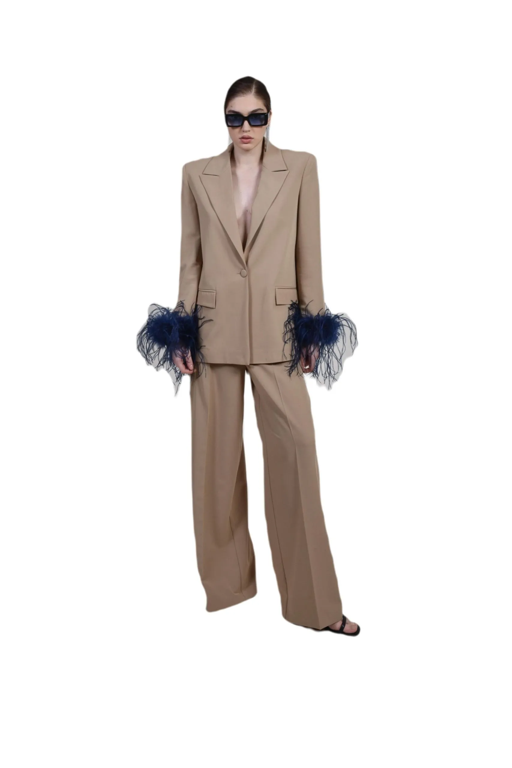 Tailleur Giacca e Pantaloni Ares Camel