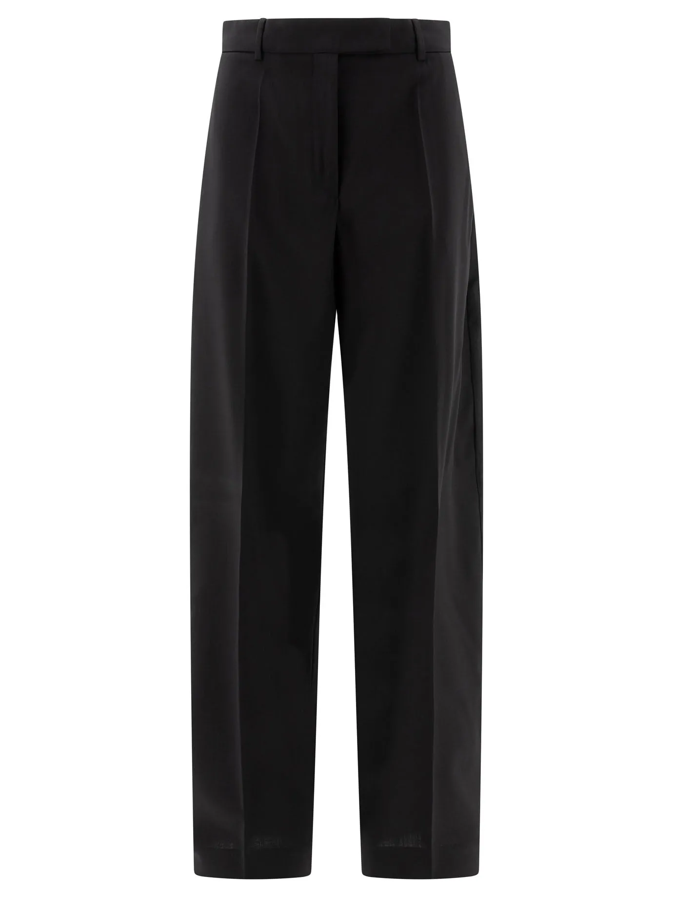 Oversize In Stretch Wool Trousers Nero