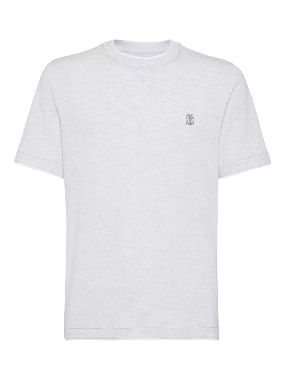 T-shirt in cotone con logo di Brunello cucinelli