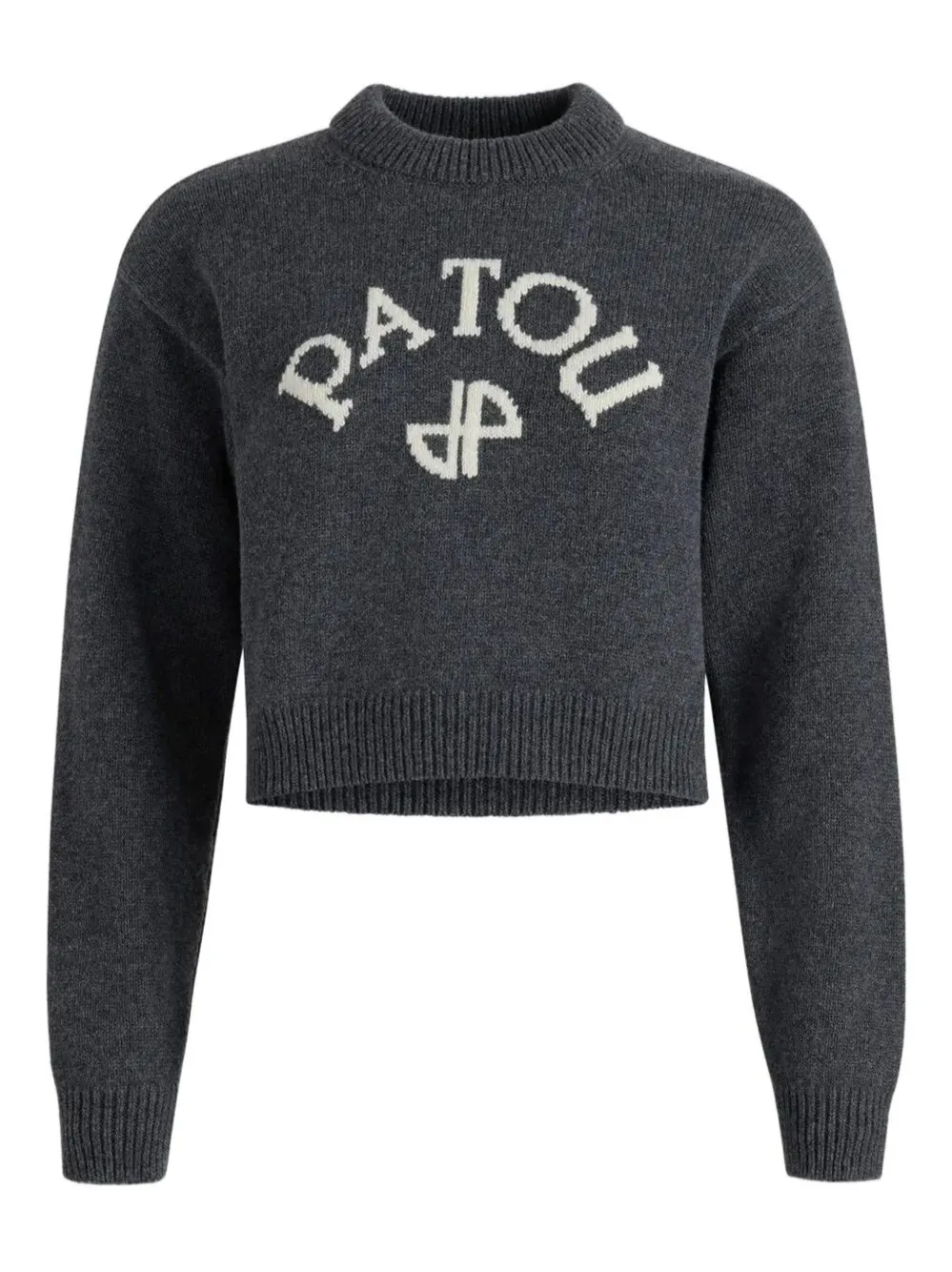MAGLIONE IN LANA E CASHMERE CON LOGO PATOU E MONOGRAMMA JP INTARSIATI