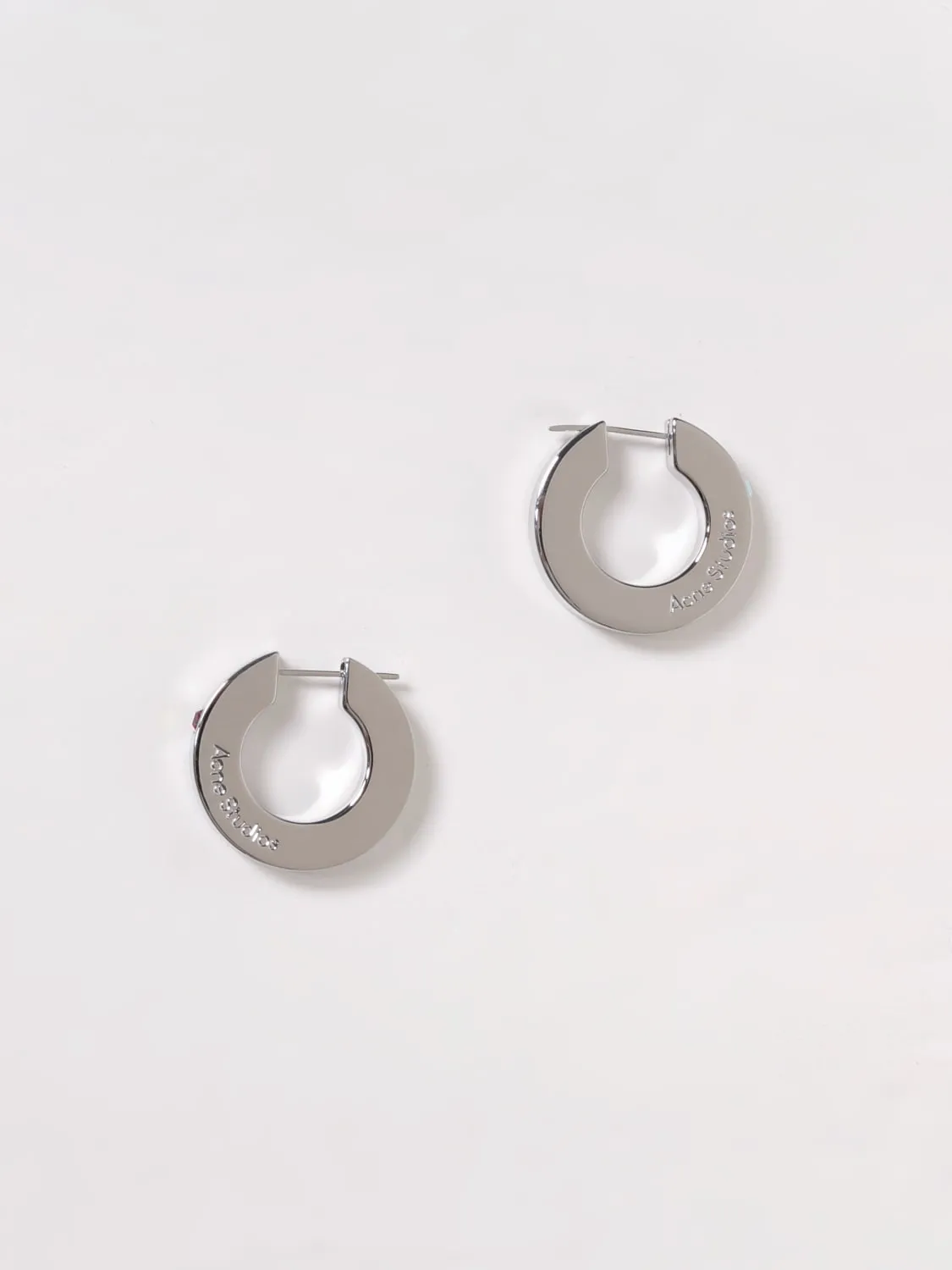 Orecchini Crystal Hoop Acne Studios in ottone con cristalli incastonati