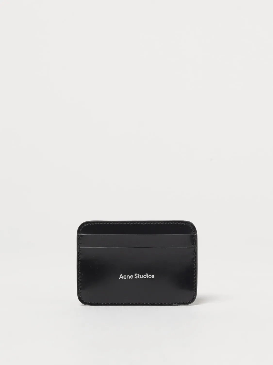 Portacarte di credito Acne Studios in pelle spazzolata