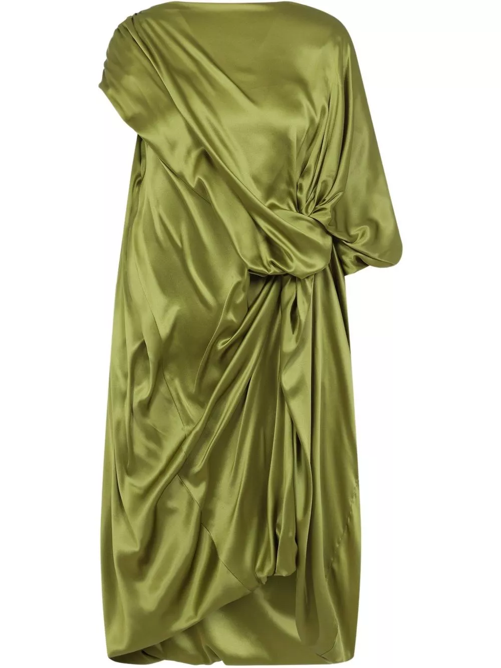 Abito corto dalant in seta di Dries van noten