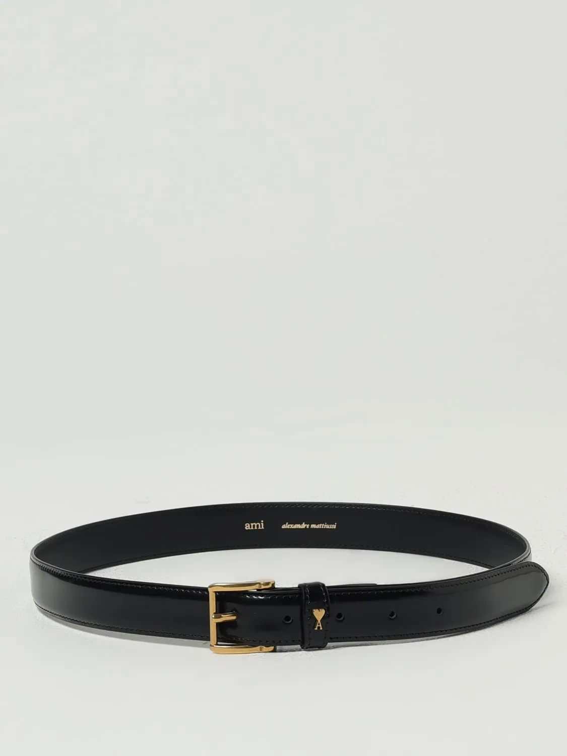 Cintura Ami Paris in pelle spazzolata