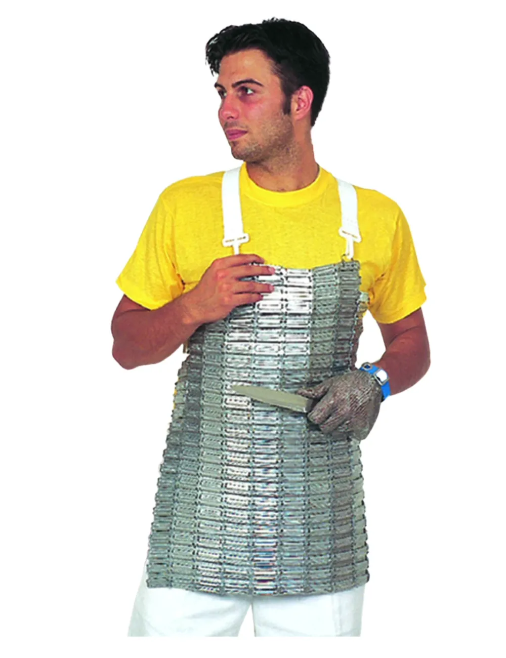 Arbeits-Schürze aus schnittfestem Stahl