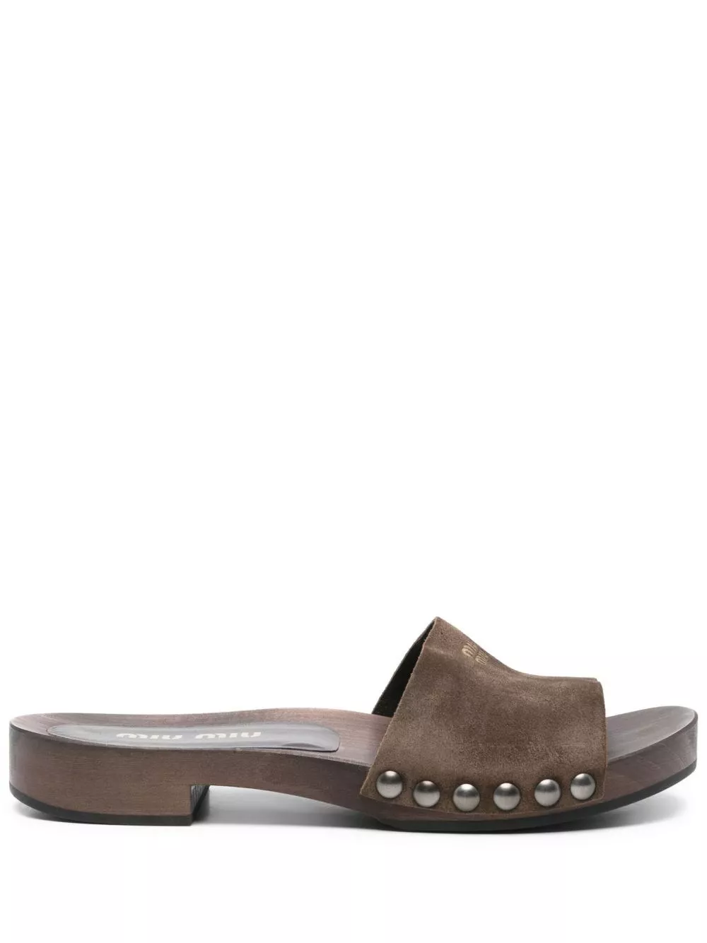 Sandalo in pelle scamosciata di Miu miu