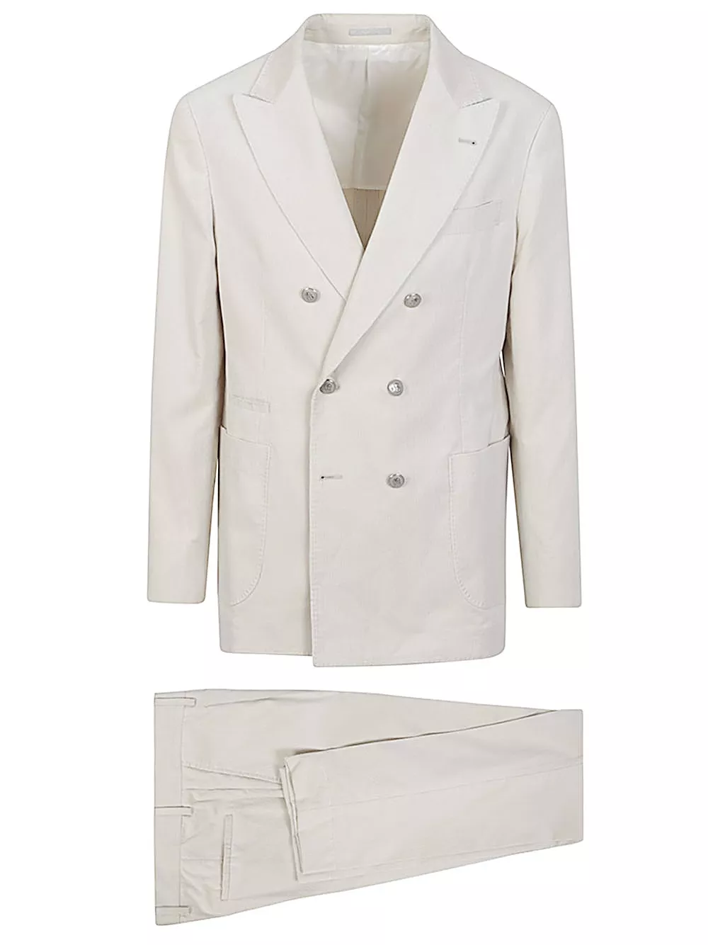Completo doppiopetto in cotone di Brunello cucinelli