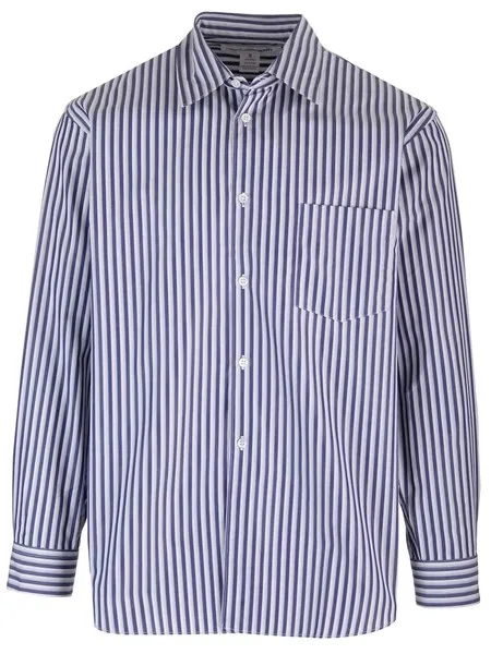 Comme Des Garcons Shirt Uomo Camicia a righe con taschino