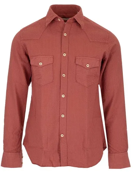 Al Duca D'aosta 1902 Uomo Camicia in cotone seersucker