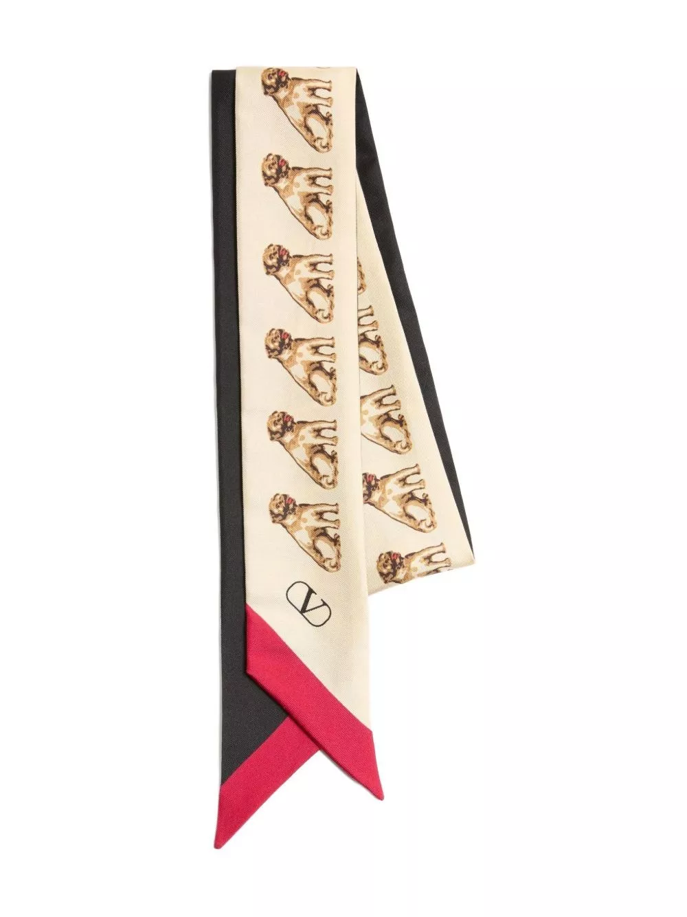 Foulard in seta stampato di Valentino garavani