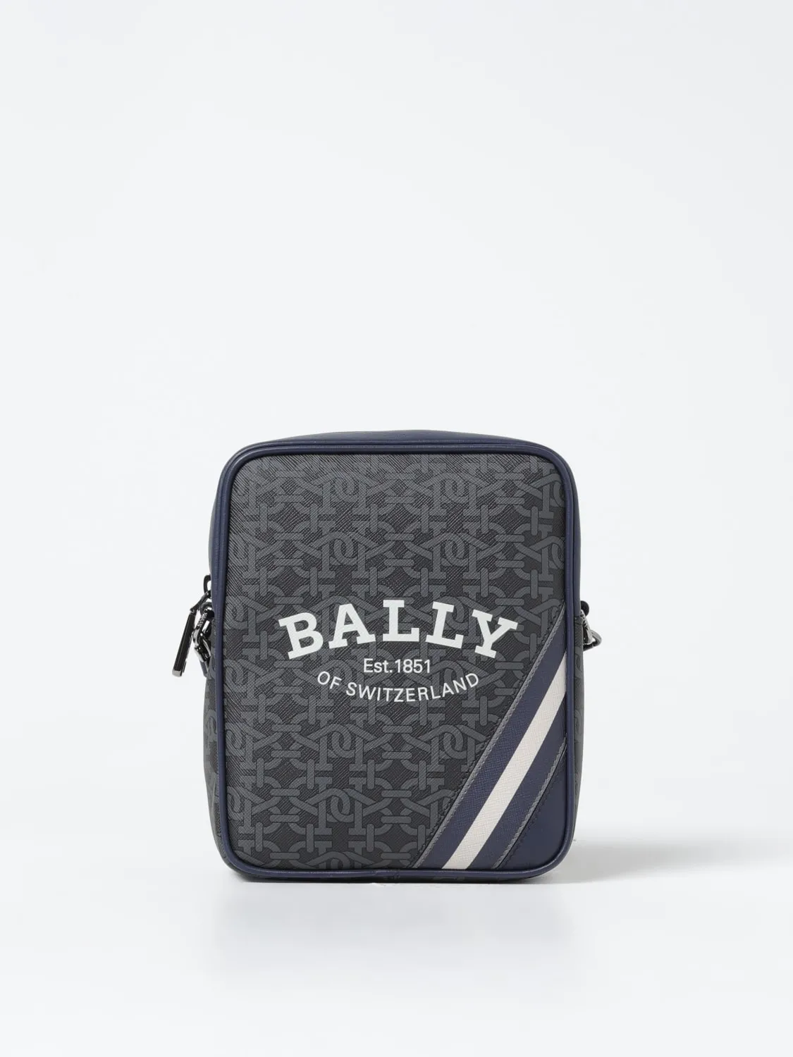 Borsa Bhenn Bally in pelle saffiano con monogram all over