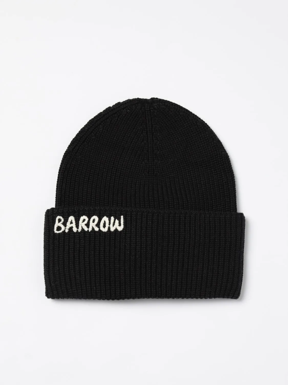 Cappello Barrow in cotone e lana a coste con logo ricamato