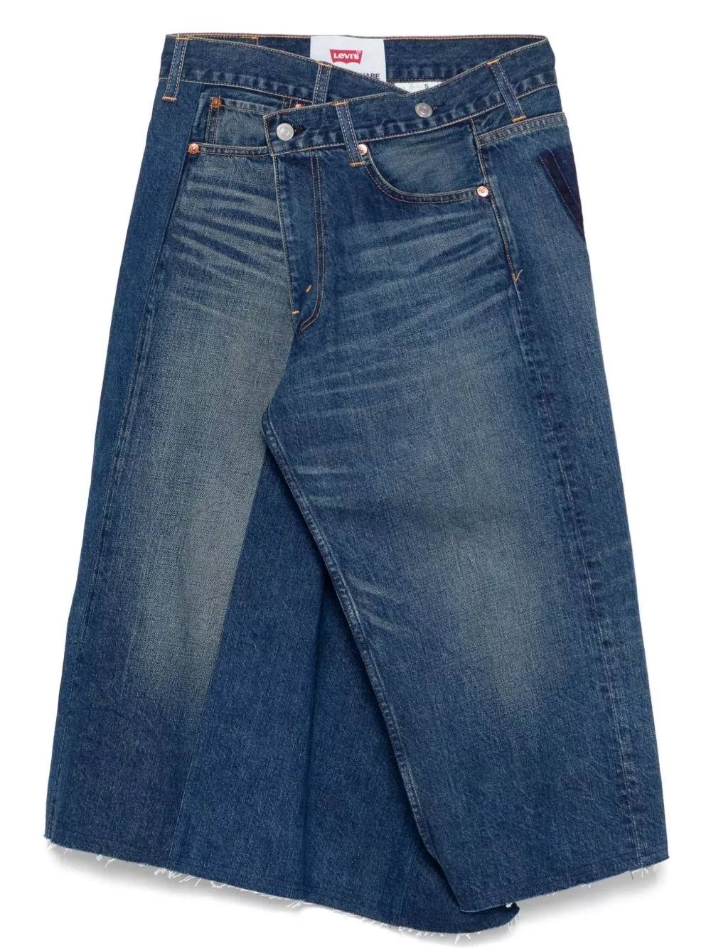 Gonna asimmetrica in denim di Junya watanabe
