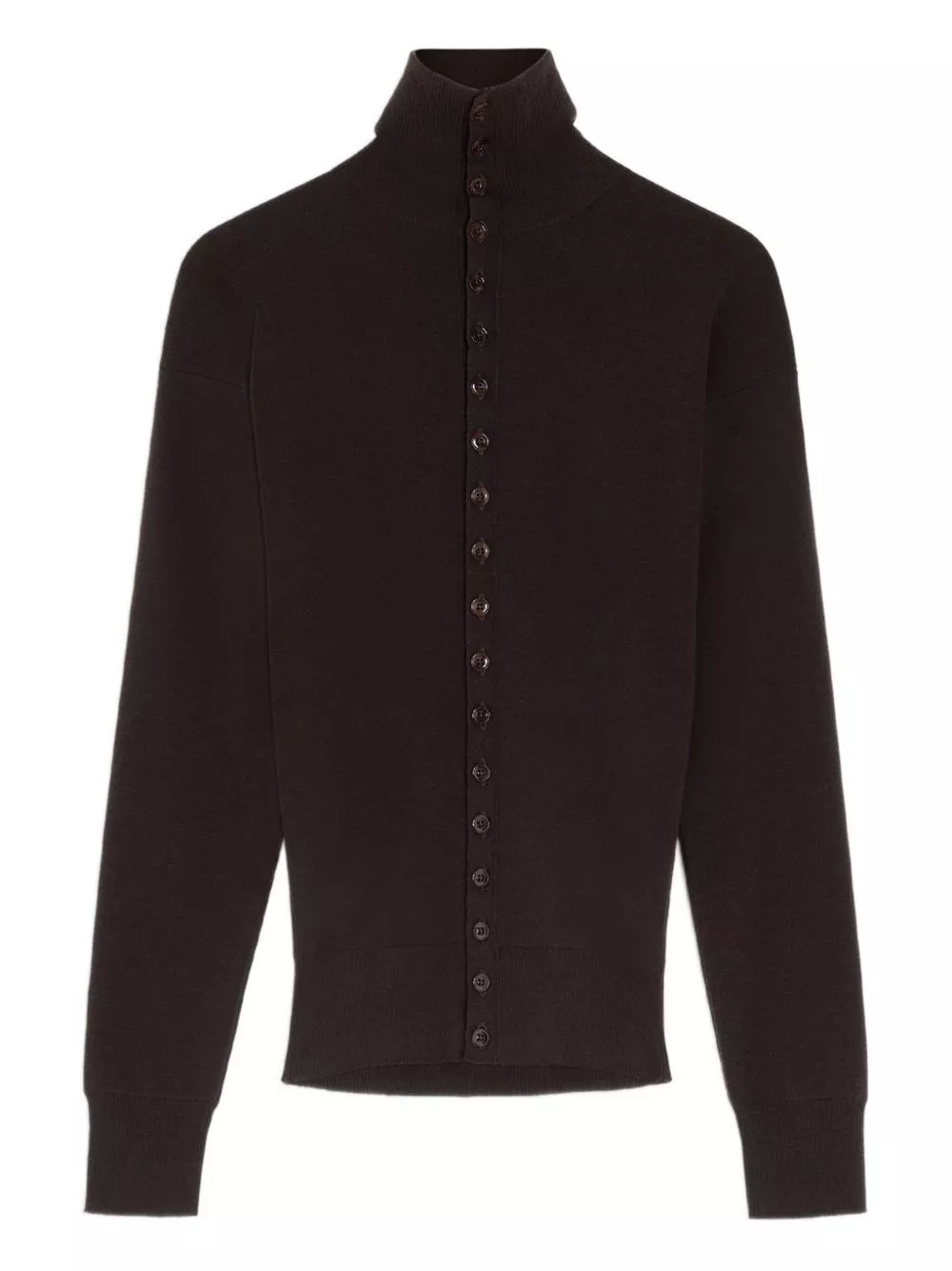 Cardigan collo alto in lana di Lemaire