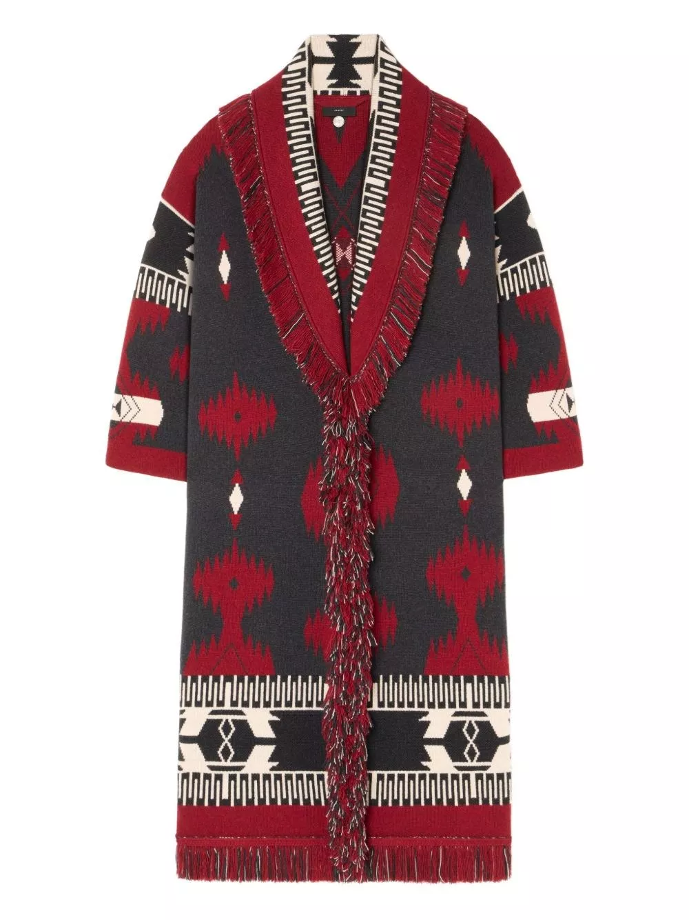 Cardigan lungo icon jacquard in lana di Alanui