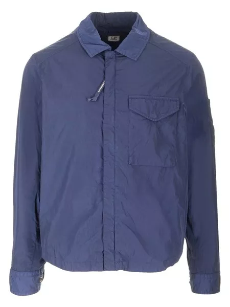 C.p. Company Uomo Overshirt in nylon chrome-r