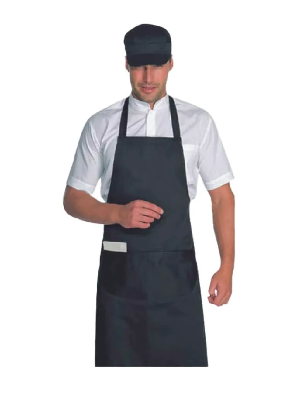 Parabrisas con peto negro Talla 195 de trabajo Isacco.