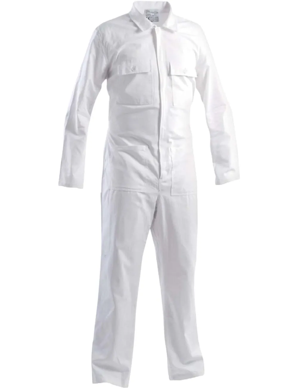 Mono blanco de algodón de 240 gramos para trabajar.