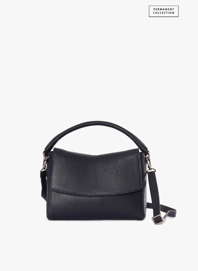 Borsa a mano in pelle blu