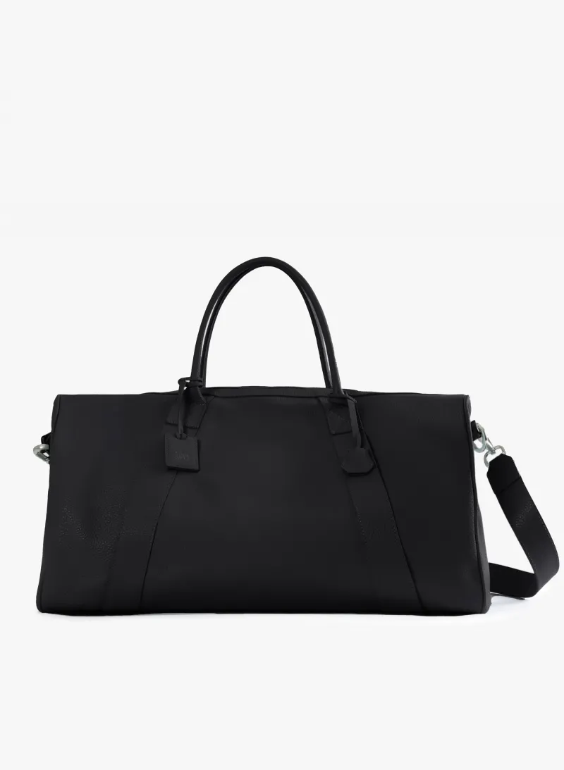 Borsa da viaggio in pelle nera