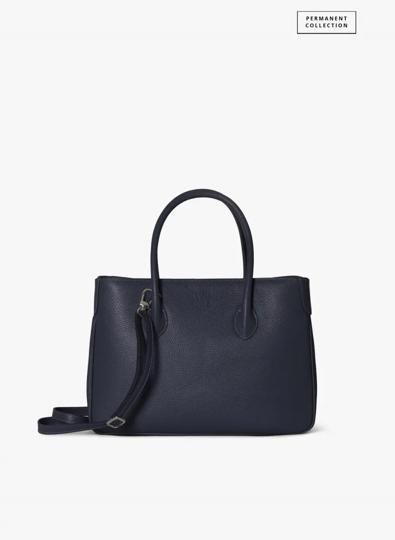 Borsa Tote in pelle blu