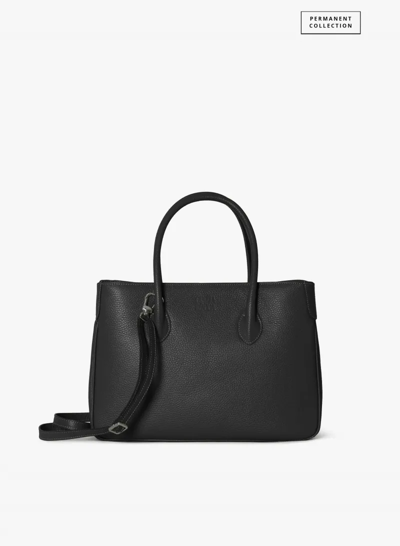 Borsa Tote in pelle nera