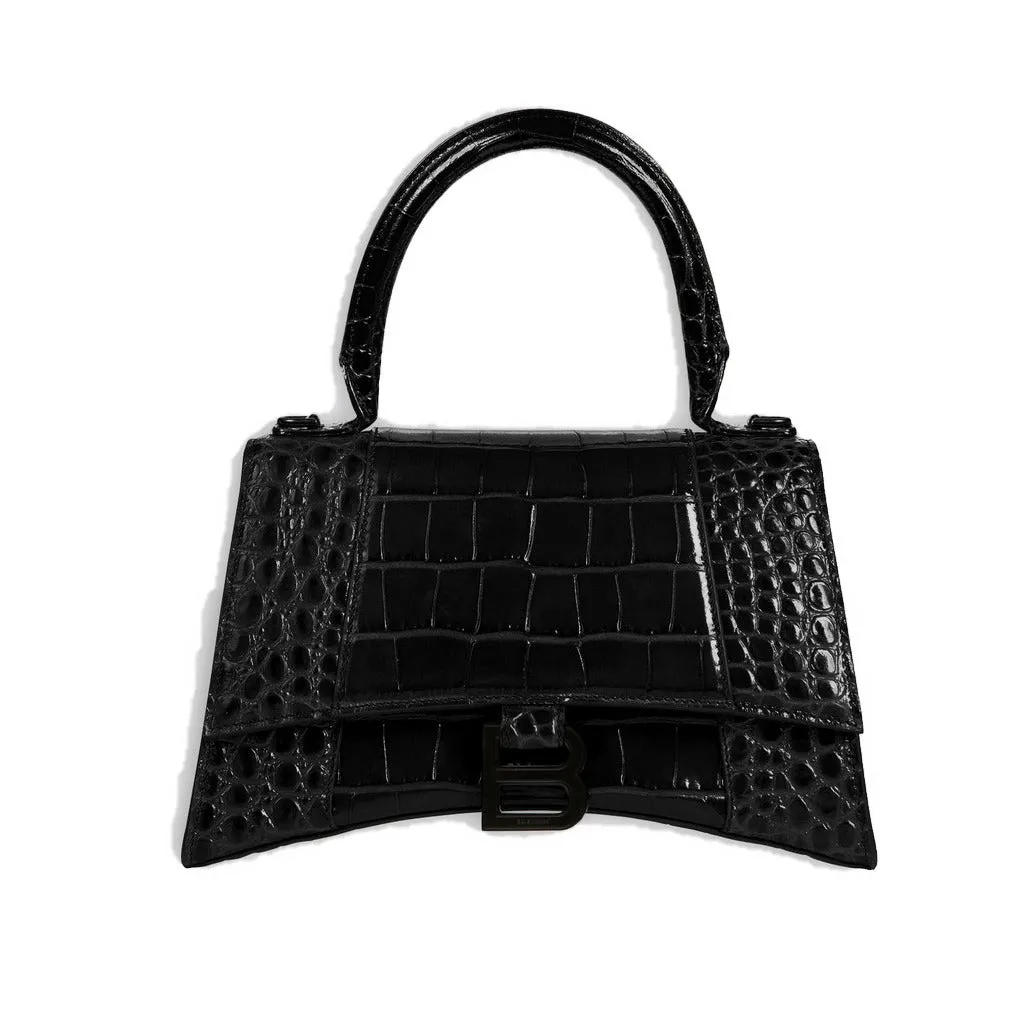 Borsa Hourglass stampa cocco