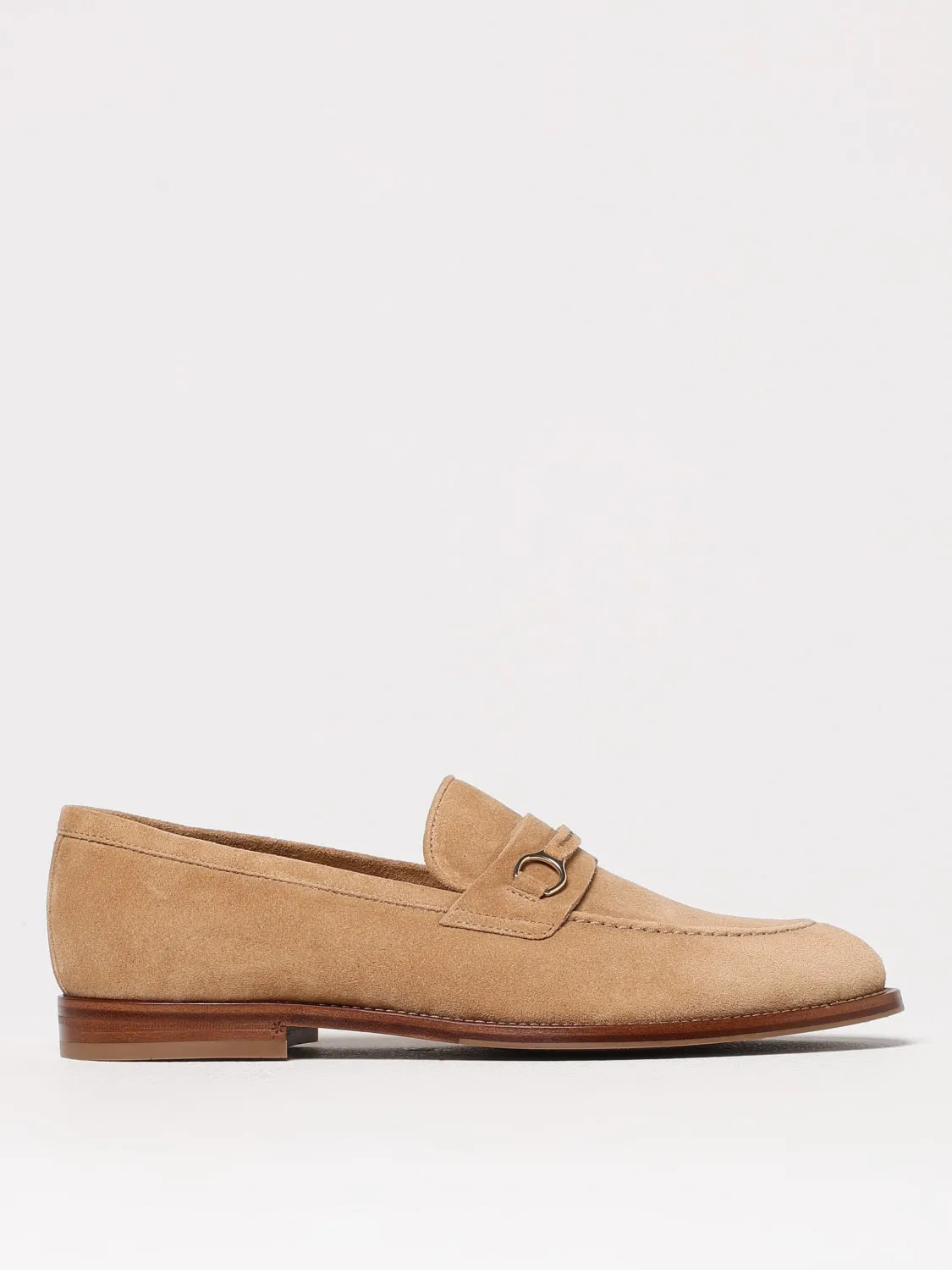 Mocassino Brunello Cucinelli in camoscio con morsetto