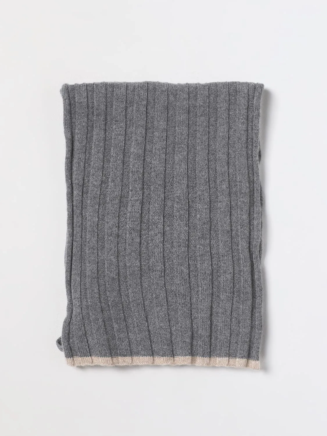 Sciarpa in cashmere a coste Brunello Cucinelli
