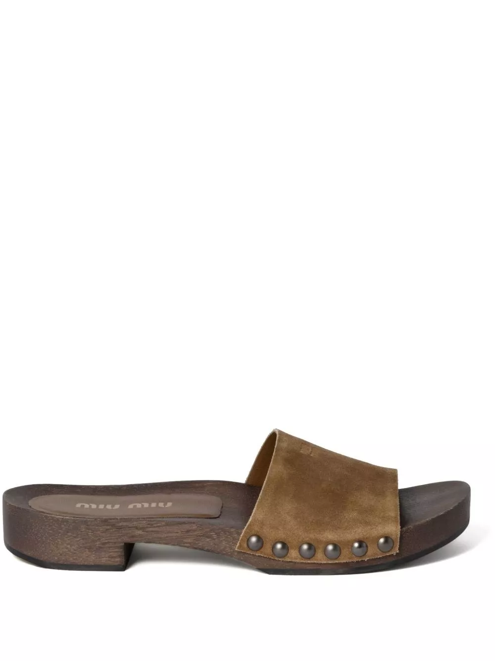 Zoccolo in pelle di Miu miu