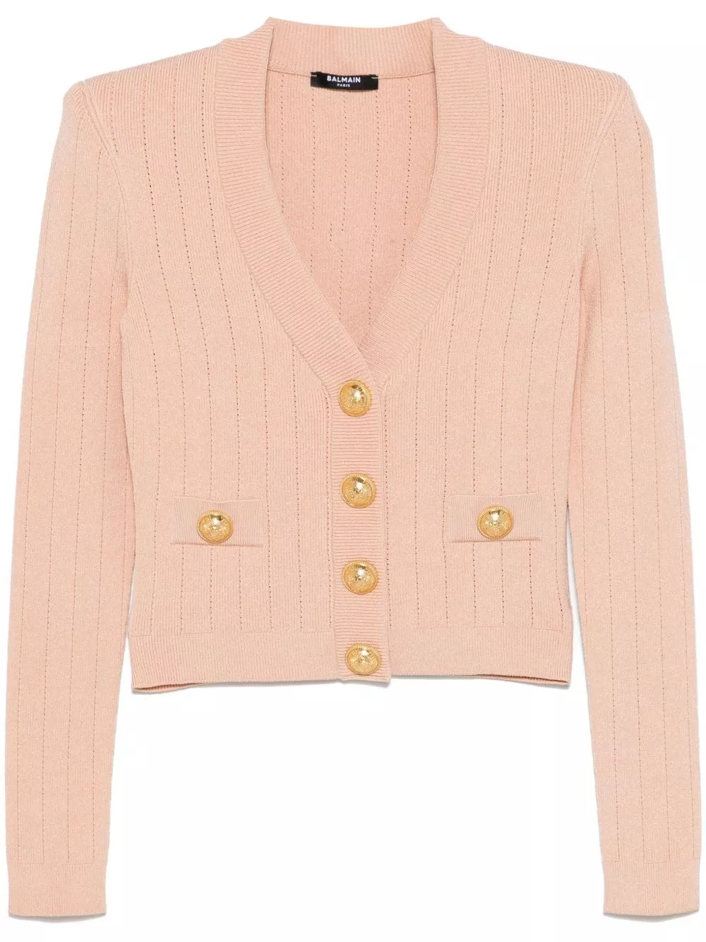 Cardigan in maglia con bottoni di Balmain