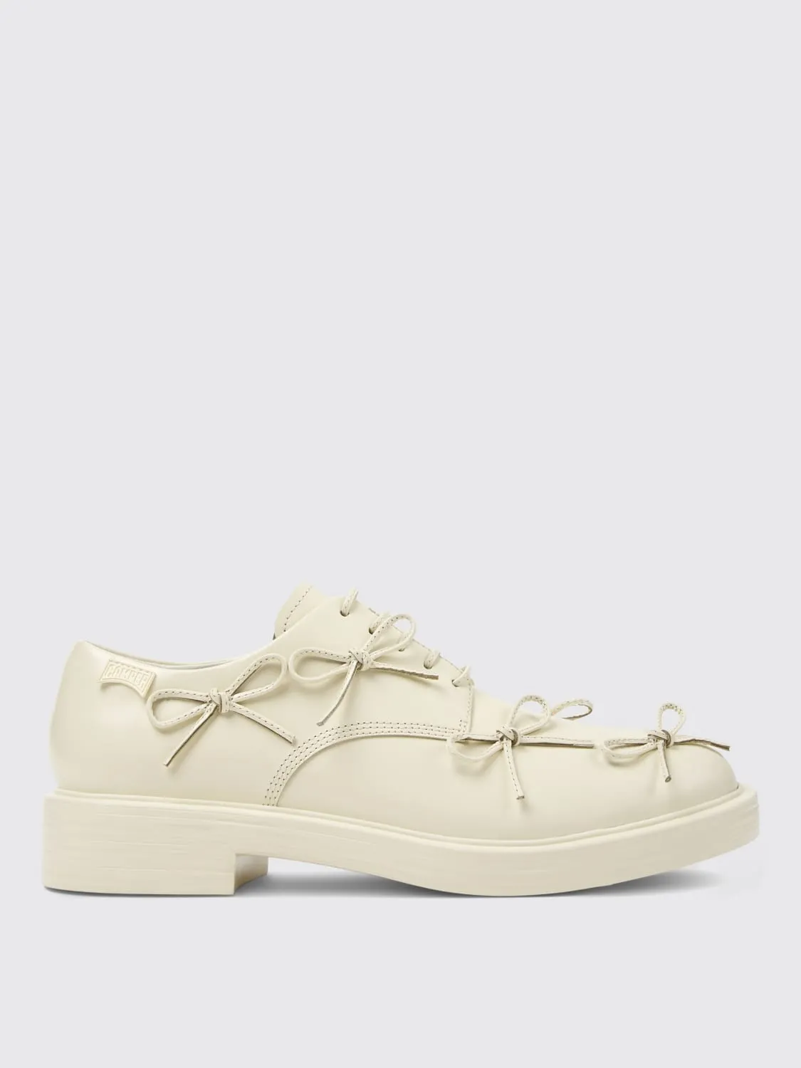 Derby Dean Camper in pelle con fiocchi applicati