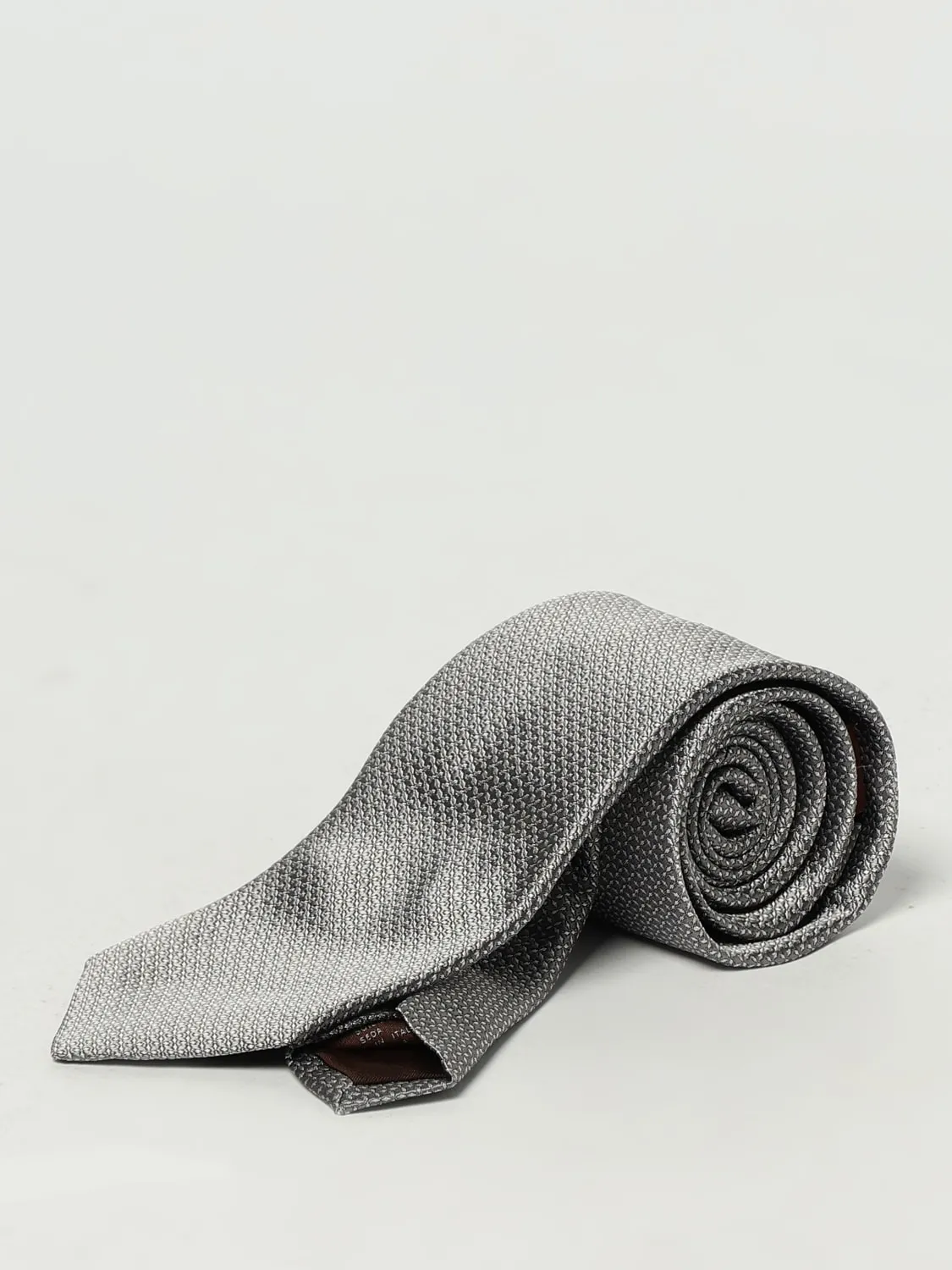 Cravatta Canali in seta con micro pois jacquard