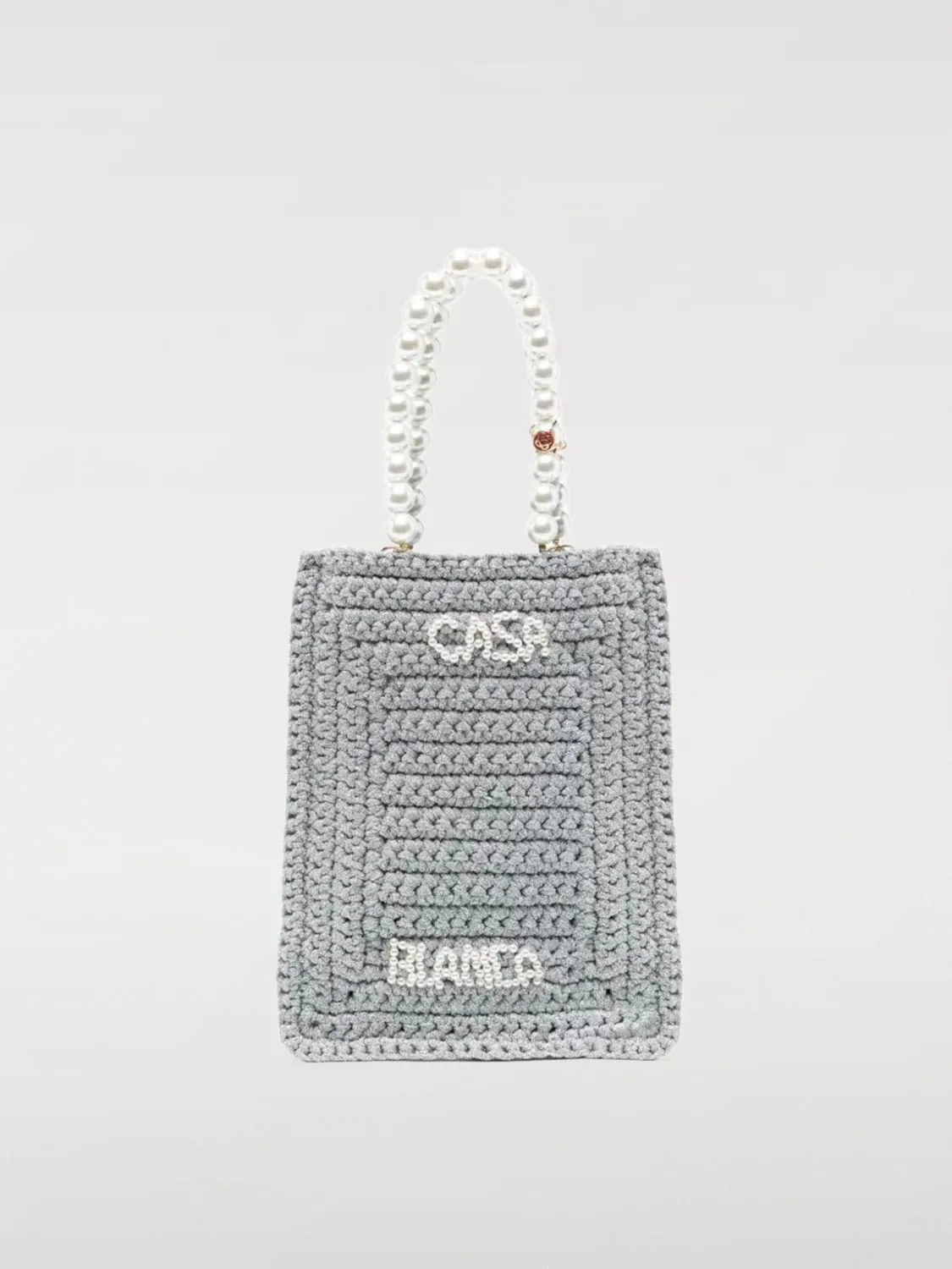 Borsa a spalla con catena e perline Casablanca