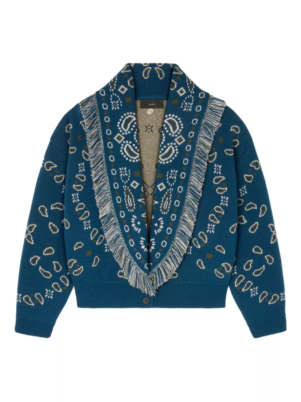 Cardi-bomber bandana in lana cashmere di Alanui