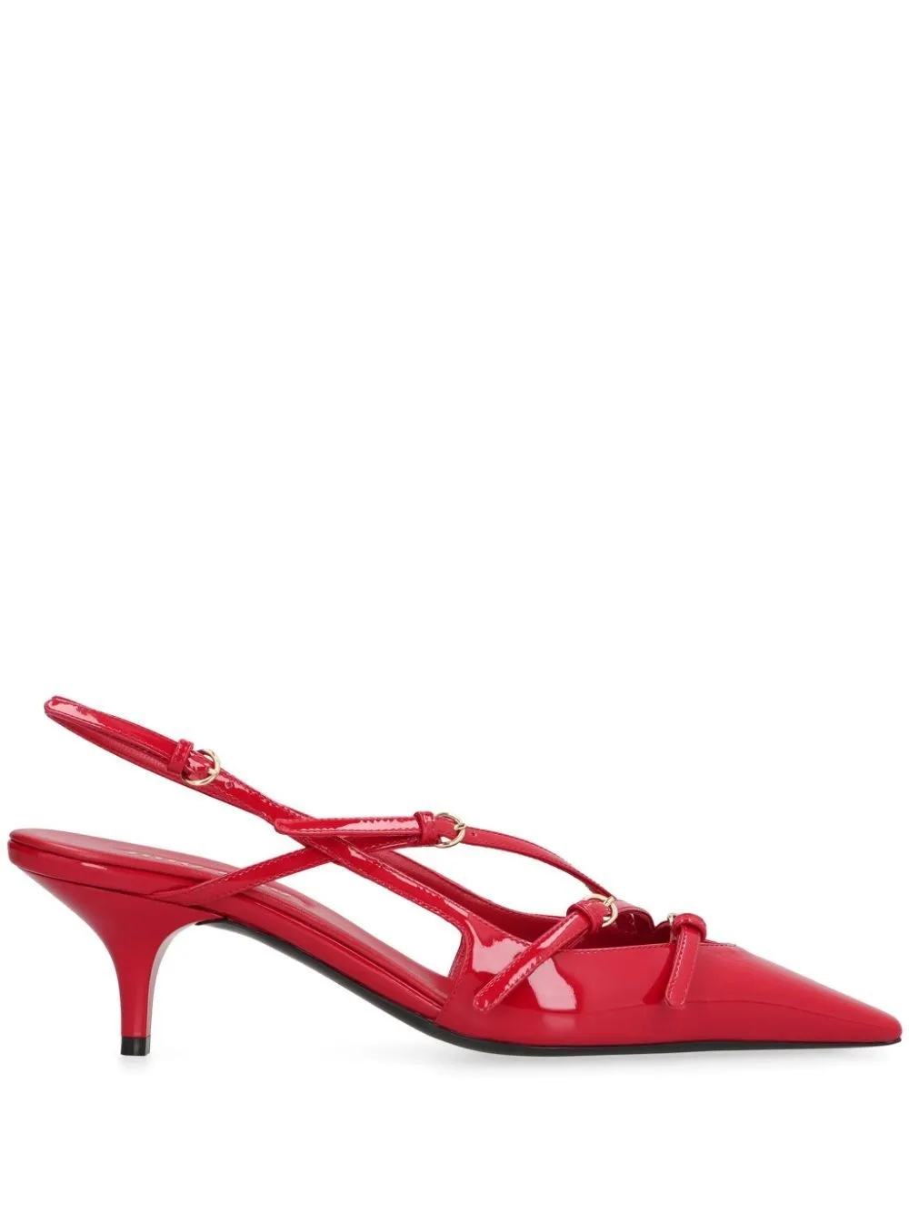 DÉCOLLETÉ SLINGBACK IN VERNICE CON FIBBIE