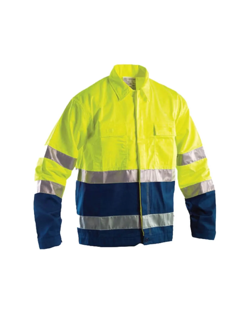 Chaqueta de alta visibilidad bicolor de 210 gramos para trabajo.