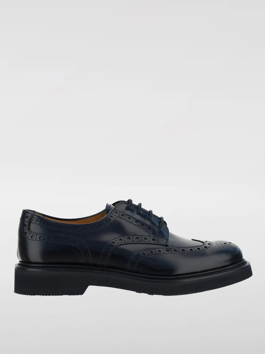 Derby Church's in pelle spazzolata con motivo brogue