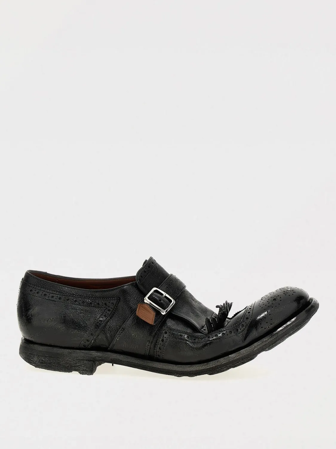 Monk Strap Shanghai Church's in nappa used con motivo brogue