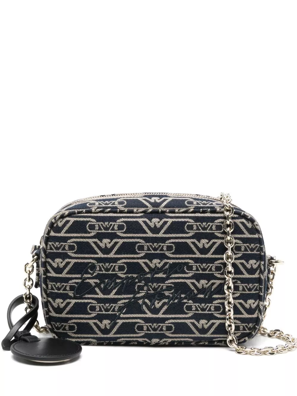 Camera bag con logo allover di Emporio armani