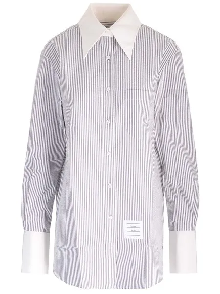 Thom Browne Donna Camicia a righe easy fit