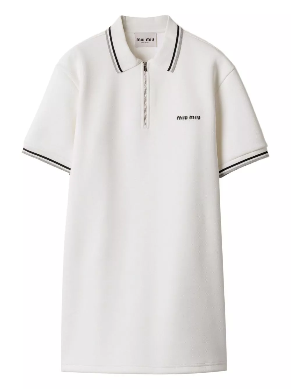 Abito corto in cotone di Miu miu