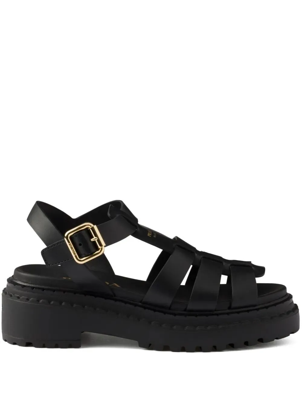 SANDALI FLATFORM IN PELLE